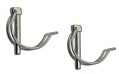 M10 (10mm x 70mm) Zinc Plated Linch Pins for Tubes Shaft Lock Clip D Shape Locking Pin Trailer Lorry Tractor AN 72 (Pack of 4) H10C