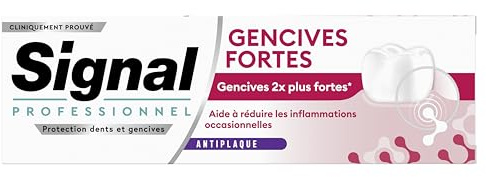 Signal Professionnel – Dentifrice Gencives Fortes – Réduit les inflammations occasionnelles et la mauvaise haleine – Gencives 2x plus fortes en 4 semaines – 75ml