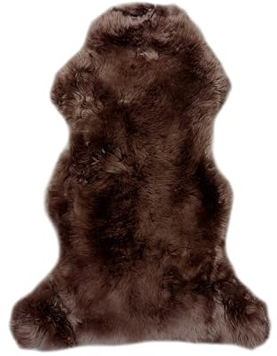 walexo Alfombra de piel de cordero, piel de oveja natural, curtida ecológicamente, en diferentes tamaños, colores naturales, pelo auténtico para sofá, cama, cochecito de bebé, decoración y mascotas