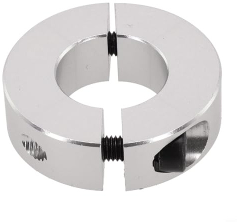Moliuoly Tvådelad vågklämma av aluminiumlegering, dubbelslits spännring för vågor och drivning med skruvar, silver, inre Ø 12 mm, 1 st, för maskinteknik (20 mm)