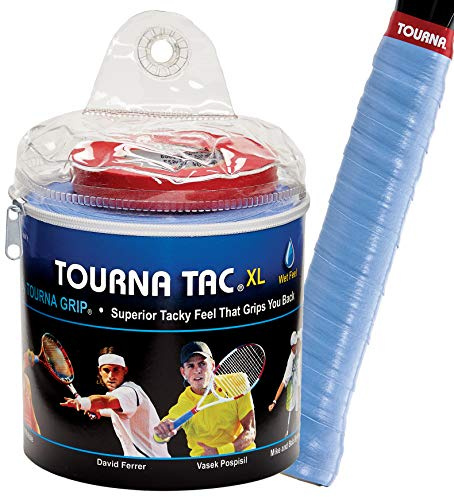 Unique Overgrip Tourna TAC Tour 30er - Mango de Raqueta de Tenis, Color Azul, Talla Standard