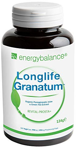 Nr. 1 Longlife Granatum 550mg - Bio Granatapfel - Vegan - Glutenfrei -GVO-frei - 180 VegeCaps