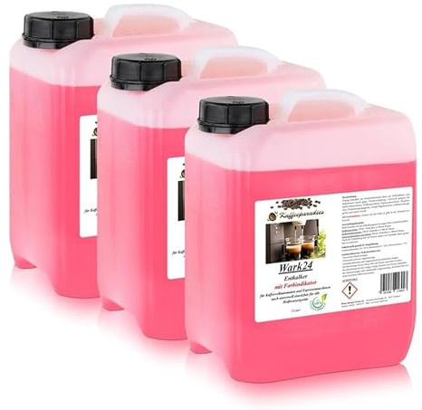 Wark24 Flüssigentkalker 3x 5 L mit Farbindikator, Universal-Entkalker & schonender Kalklöser für Kaffeemaschinen, Wasserkocher & Haushaltsgeräte, biologisch abbaubar