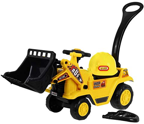 BSD Kinder Rutscher Auto Bobbycar Rutschauto - Bagger mit Helm