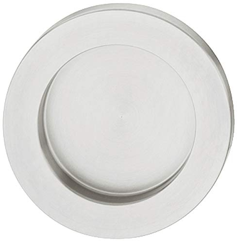 Gedotec Glastürgriff zum Kleben Möbelgriff Edelstahl Muschelgriff für Glas-Türen & Zimmertüren - H10758 | Griffmuschel zum Aufkleben | Griff-Ø: 44 mm | 1 Stück - Schiebetür-Griff rund zum Einlassen