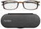 ThinOptics Brooklyn Lesebrille, rechteckig, 2.00, Schildpatt-Rahmen, mit magnetischer Milano-Hülle, für kompakte und leichte Leser bis 2,00 Stärke