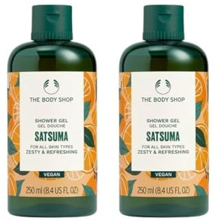 The Body Shop Gel Douche SATSUMA Pour Tous Types De Peaux Rafraîchissant Parfum Rafraîchissant Testé Dermatologiquement Vegan Bain Cosmétique Flacon 250 ml