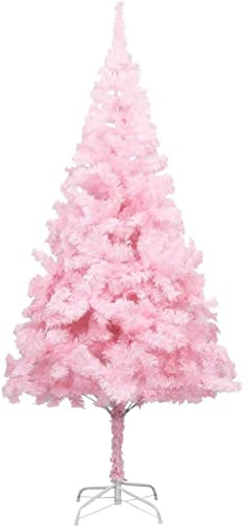 Chusui Konstgjord julgran julgran julprydnad konstgjord julgran konstgjord julgran med rosa stativ 210 cm PVC