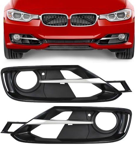 Front Fog Light Cover Lamp Bezel Compatible with BMW 3 Series F30 F31 320i 325i 328d 328i 335i 2012-2015 Replaces 51117300739 51117300740 51117293105 51117293106
