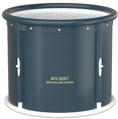 RONGESAEFS Portable Ice Bath Tub,No installation required,6 Thermal Insulated Layers + Drain Tap Cold Plunge Bath for Indoor/Outdoor,Capacity Ice Tub for Athletes, Foldable Ice Bathtub(Color:A,Size:)