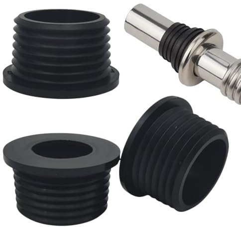 HAMKU 2 Stück Dichtung Waschbecken Ablauf, Universal Gummimanschette Siphon Für Abflußrohr - Ø 40Mm 50 Mm X 32 Mm, Ablaufdichtung Wandrosette Siphonmanschette(Schwarz)