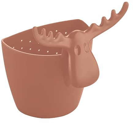 Koziol RUDOLF Teesieb für losen Tee | für eine Tassenportion | zum Einhängen | biozirkulärer Kunststoff, spülmaschinengeeignet, spülmaschinengeeignet, Küche, Haushalt, gedeckter Tisch (mocha mousse)