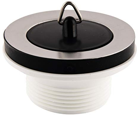 Sanitop-Wingenroth Universal Stopfenventil für Küchenspülen | 1 1/2 Zoll x Ø 70 mm | Abflussstopfen inklusive Dichtung und Montageschraube | Abflussventil | Oberteil aus Edelstahl | 22146 7