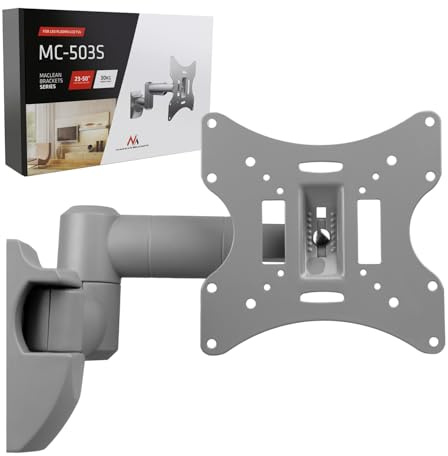 Maclean MC-502A TV Wall Mount Bracket LCD LED Plasma 3D 23-50'' up to 30kg max vesa 200x200 Silver