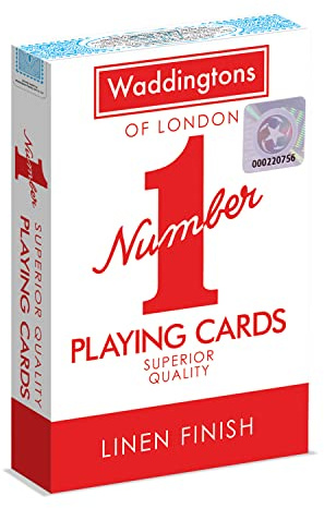 Waddingtons Number 1 Playing Card Game, play with one of red or blue deck of cards, great travel companion, gifts and toys for Boys, Girls and adults.
