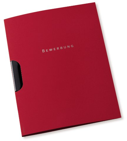 Oxford Bewerbungsmappe A4, aus Karton, Klemm-Mappe, bordeaux, 10er Pack