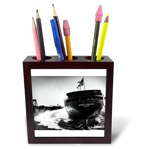 3dRose ph_6817_1 Launching of The Edmund Fitzgerald-Tile Pen Holder, 5-Inch