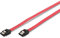 DIGITUS Câble de connexion SATA III - Type L femelle/femelle - 0.3m - 6 Gbit/s - avec verrouillage - SATA 3 - convient pour HDD, SSD ou lecteurs optiques - Rouge