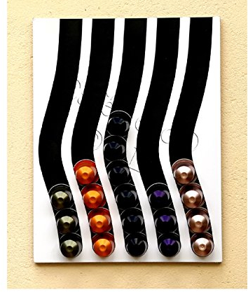 Cafedeco distributeur porte capsules compatible nespresso 5N capacité 50 capsules, dosettes 33x25x1cm