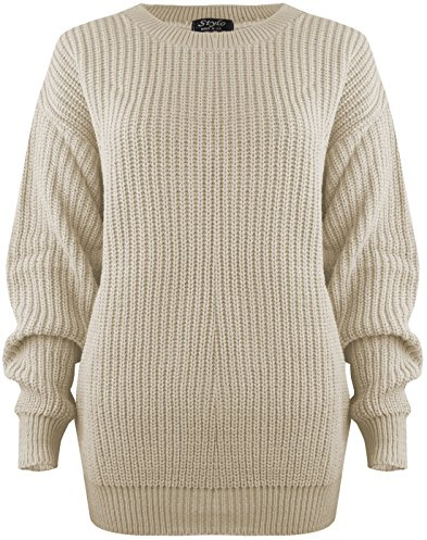 SA Fashions® Oversized New Ladies Womens Chunky Baggy Jumper Knitted Sweater Thick Top S-XXL 8-22