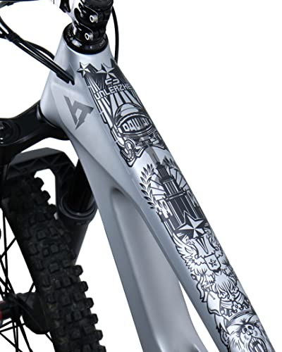 unleazhed Bike Protection BP01 Frame dawai Black GLÄNZEND| Design-Rahmenschutzfolie für Mountainbikes | Made in Germany| City und Trekking | 35 -teiliges komplett Rahmenschutz-Set | extrem reißfest