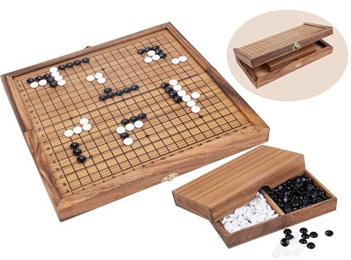 Engelhart – 350360- Go-Spiel aus Holz – Gesellschaftsspiel – Denk- und Strategiespiel – Ökologisches Holzspiel – ab 8 Jahren – 31 x 31 x 2,5 cm