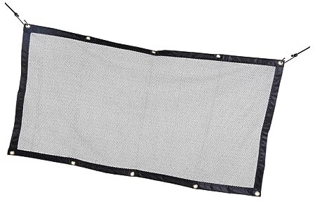 Sosoport Haustier-sicherheitszaunnetz Auto Hund Mesh Barriere Einziehbar Schwarz für Hunde Katzen