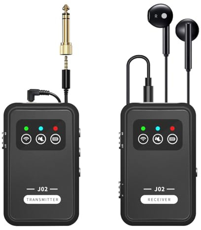Sarini Sistema di monitoraggio in-Ear Wireless Stereo/Mono 2.4G con Associazione Automatica degli Auricolari Sistema Stereo IEM Professionale per Studio, Prove di Gruppo, esibizioni dal Vivo