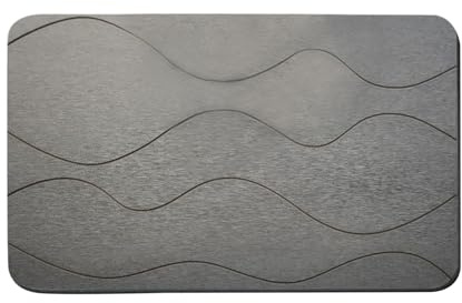 Tapis de bain en diatomite à séchage rapide, tapis de pierre, 40 cm/60 cm, tapis géométrique antidérapant, absorbant l'eau, lavable, tapis anti-chute pour toilettes, salle de bain, cuisine