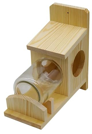 Stgfyxgs Stazione di Alimentazione per Scoiattoli, Ornamento in Legno Robusto, Casa per Scoiattoli per