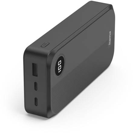 Hama | Power Bank 20.000 mAh con Pantalla LED y 3 Salidas