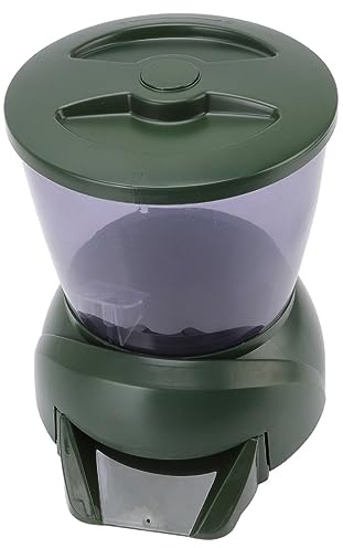 Fawfose Automatisk Fiskmatare LCD-skärm med Stor Kapacitet Dammatdispenser för Akvarium, Lämplig för Fiskdamm och Fiskdammens Sida