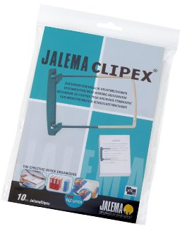 Jalema 5720200 Clipex, petrol, PVC- und WeichmacherfreiClipheftung für die Langzeitarchivierung, 10er Packung, grün