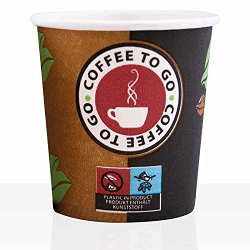 Coffee to go Espresso Becher aus Hartpapier 0,1l, 1000Stk, Pappbecher, Kaffeebecher to go
