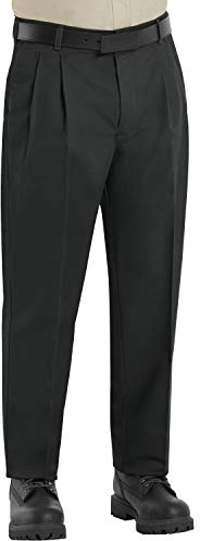Red Kap mens Pleated Twill Slacks pants, Black, 50W x 30L US