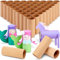 Lot de 48 rouleaux de papier toilette vides pour travaux manuels, tubes en carton marron pour bricolage, salles de classe, longueur 10 cm, diamètre 4,06 cm