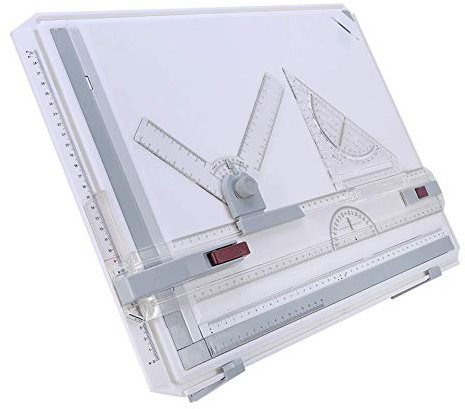 Ausla A3 Drawing Board, 51 x 36.5 cm, Multifunctional Drafting Table with Parallel Motion, Adjustable Measuring System
