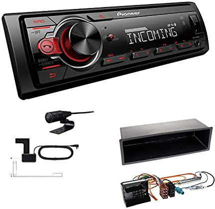 Pioneer MVH-330DAB 1 DIN Autoradio DAB+ Bluetooth USB AUX passend für Peugeot 207 2006-2009 schwarz