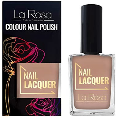 LaRosa Smalto per unghie - Colore energetico con copertura adeguata - Formula durevole - Buona consistenza - Facile applicazione con pennello ben sagomato - Beige chiaro 15 ml