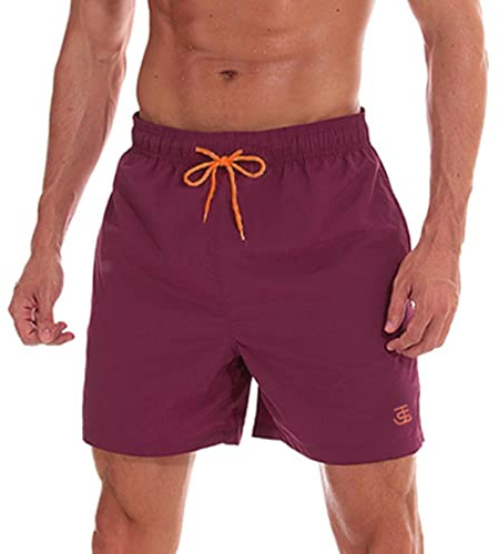JustSun Kostym Män Hav Pool Snabbtorkning Shorts, Claretto, M