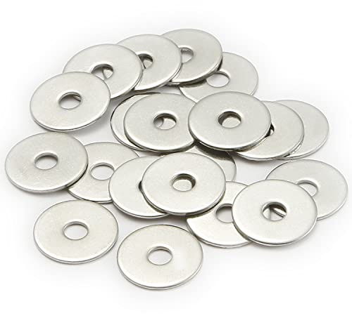 AMLOOPH M8 Washers, M8 x 30mm A2 Stainless Steel Flat Penny Washers 20Pack | Metal Flat Washers Thickness 1.5mm, Large OD Plain Wide Metal Round Flat Spacer Repair Washer for Screws Bolts