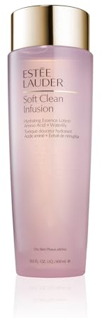 Estée Lauder Soft Clean Infusion Hydrating Skin Essence Face Lotion Toner with Amino Acid + Waterlily, 13.5 Fl Oz