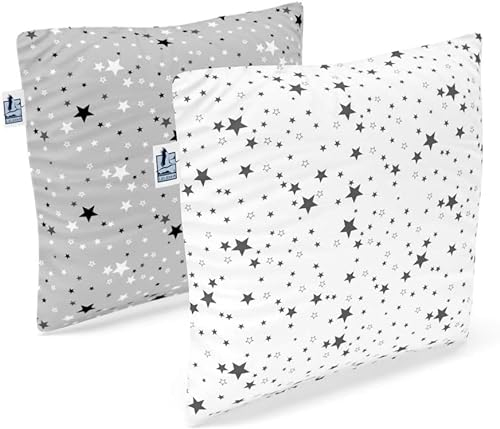 Lelekka® Gr.3 (ab 8 kg) Baby-Kopfkissen inkl. 2 Bezüge. Mit Aloe Vera für empfindliche Haut, Baby Kissen gegen Plattkopf, Kopfverformung und Flachkopf