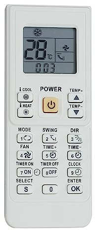 Universal Ersatz Klimaanlage Fernbedienung/Kompatibel mit Alpin, DAIKIN, ELECTROLUX, FUJITSU, Hyundai, Mitsubishi, PANASONIC, Samsung, Toshiba, York + weiteren Modellen/Klimagerä Fernbedienung