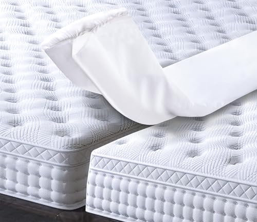 Vekkia Twin XL/Twin to King Converter with Internal PE Support Sheet & High-Density Foam, Split King Gap Filler for Adjustable Bed, Guest Room, Vacation Rentals, Hotel, Washable Cover, 80 L x 12 W