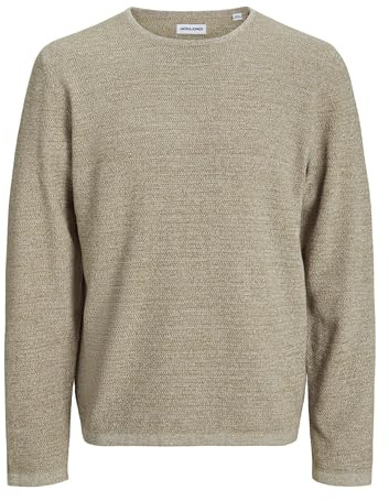 JACK & JONES Jjegeorge Knit Crew Neck Noos Pull en Tricot, Kaki, XL Homme