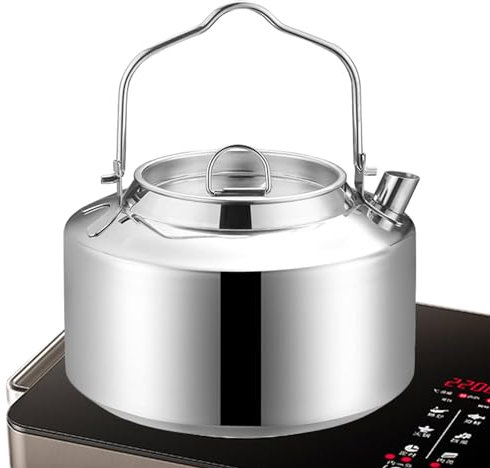 de camping, hervidor de agua de camping, Hervidor de fogata para acampar al aire libre, Hervidor portátil para caldera de café con calentamiento rápido para picnic con mochila al hombro