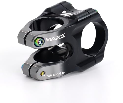 CYSKY Potence VTT Courte 31,8 35mm 0 Degré, pour Guidon de 31,8 mm 1-1/4 Pouce pour la Plupart des vélos, vélo de Route, VTT, DH, BMX, Gravel (Noir & Titane)