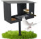 Vogelhaus mit Ständer Wetterfest,Vogelhaus Groß Schwerlast Vogelfutterstation Metall Futterhaus für Vögel mit Mit Futterschale Abnehmbarer Ständer Robustes Vogelhäuschen Futterhaus für Draußen
