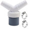 Snowchecking Drain Adaptor, Double Waste Pipe Connector For Washing Machine And Dishwasher Y Shape With Inlet Ø 18-24mm And Outlet For Pipe Ø 40Mm (Double Connection Y)